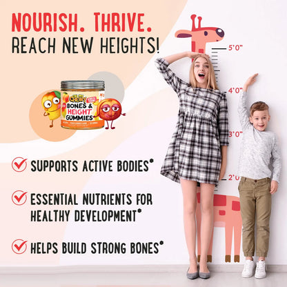 Gomitas Para Aumentar Altura Con Vitaminas Calcio Y Astrágalo Suplemento Para Niños Y Adolescentes