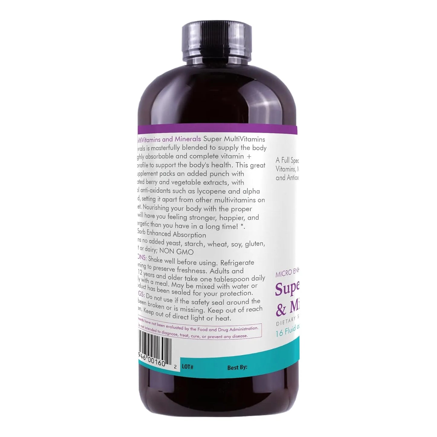 Multivitaminas Minerales Naturales Liquidas 473 Ml Energia Y Defensas
