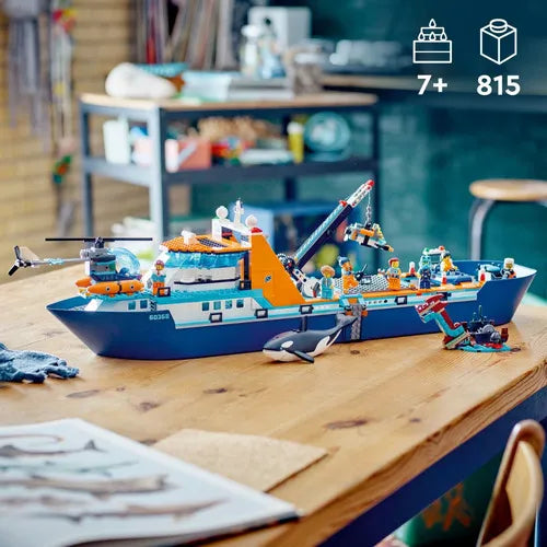 Kit Lego City 60368 Exploradores Del Ártico Barco 815 Pz Aventura Creativa