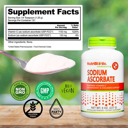 Ascorbato De Sodio En Polvo Refuerzo Inmunologico Y Antioxidante 454g