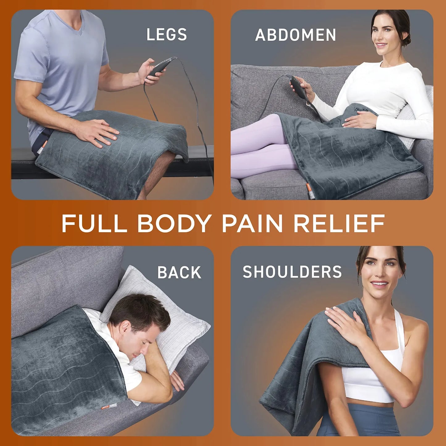 Almohadilla Térmica Infrarrojos Lejanos PureRelief Pro Alivio Muscular Profundo