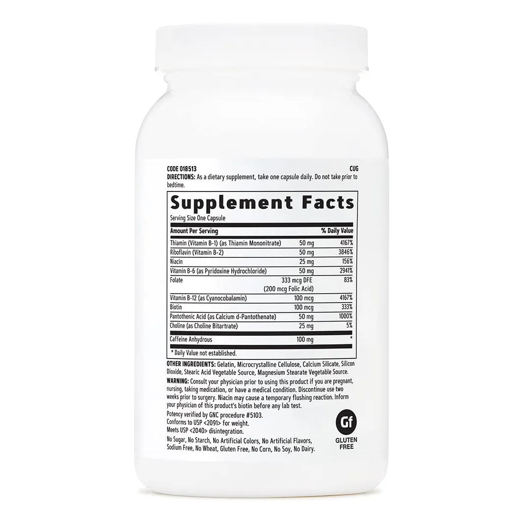 B-Complejo Energizante Con Cafeína 120 Tabletas Metabolismo Y Energía