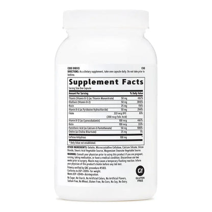 B-Complejo Energizante Con Cafeína 120 Tabletas Metabolismo Y Energía