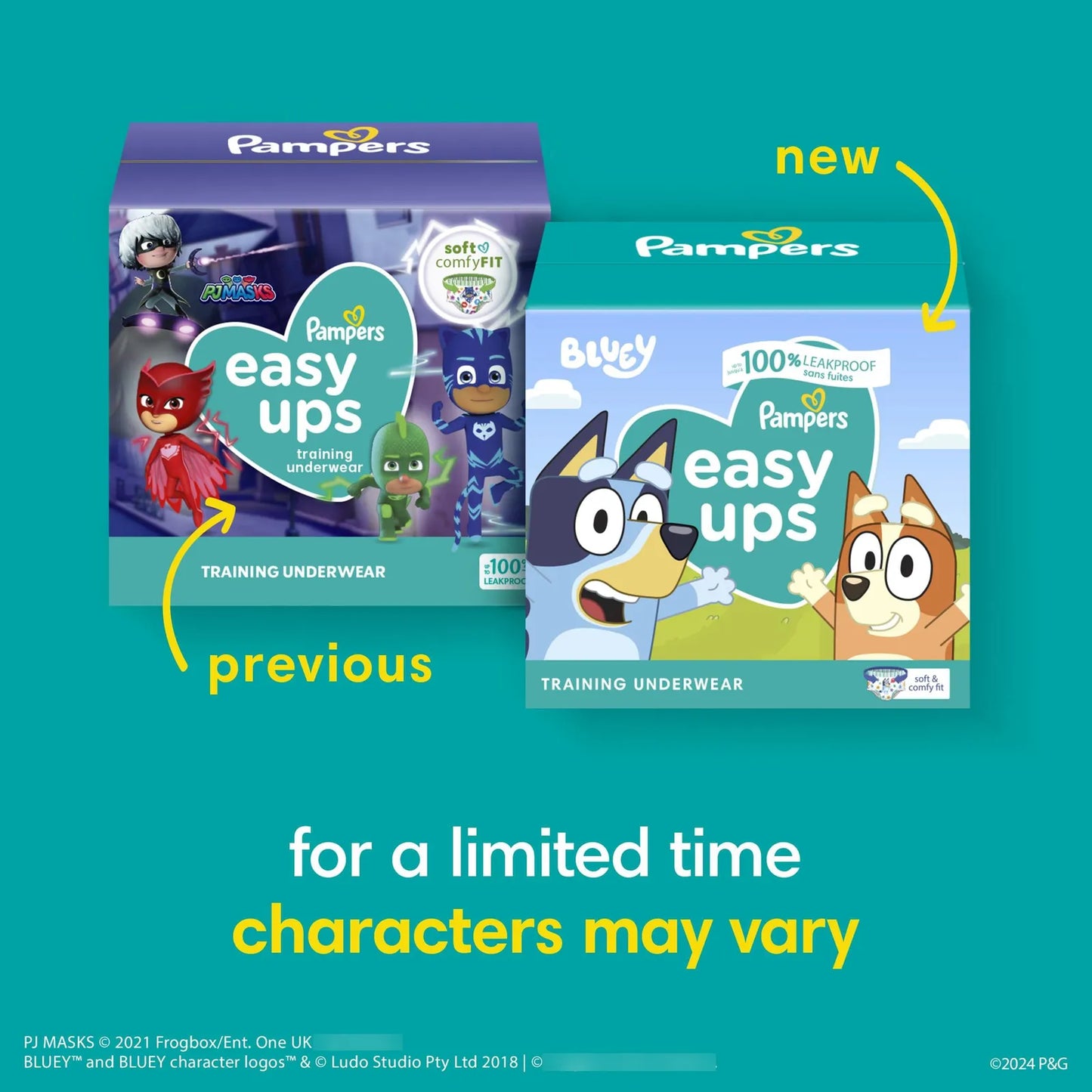 Ropa Interior Entrenamiento Niños Pampers Easy Ups 2T 3T 140 Piezas