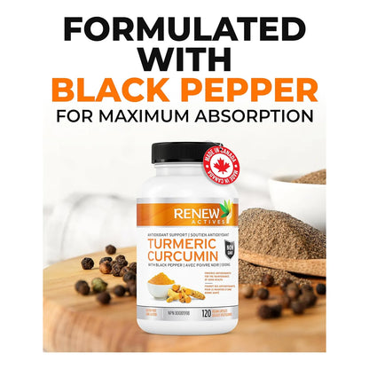 Cúrcuma Orgánica Con Pimienta Negra Antioxidante 120 Cápsulas Salud Digestiva