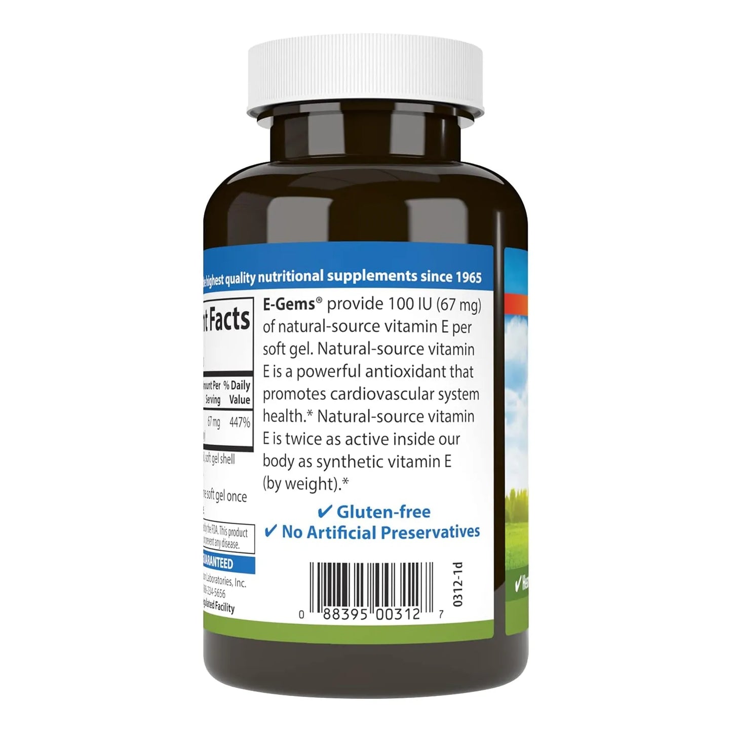E Gems 100 Ui Aceite De Pescado Antioxidante Salud Cardíaca 250 Geles Blandos