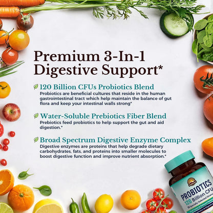 Probioticos 120 Billones + Prebioticos + Enzimas Digestivas 36 Cepas - Imagen 5