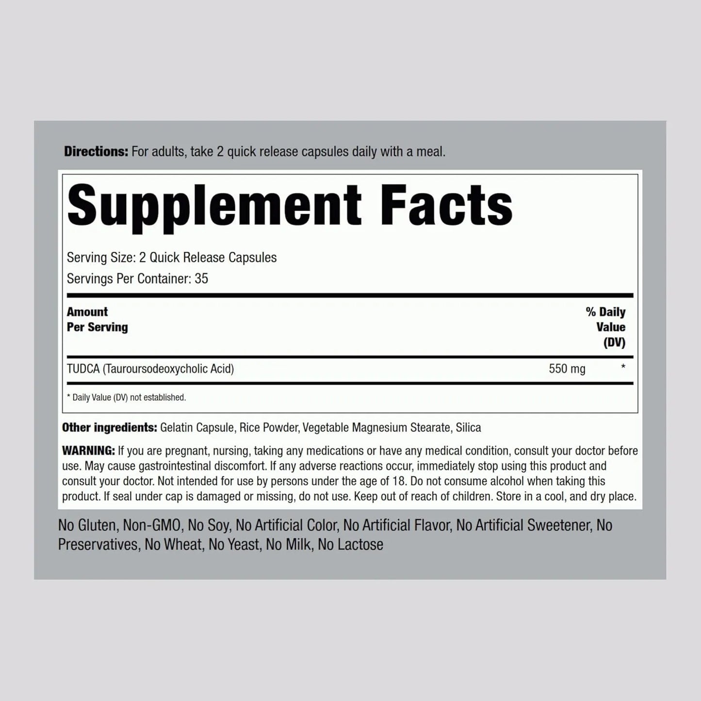 Cápsulas De Ácido Taursodesoxicólico 550mg 70 Unidades Salud