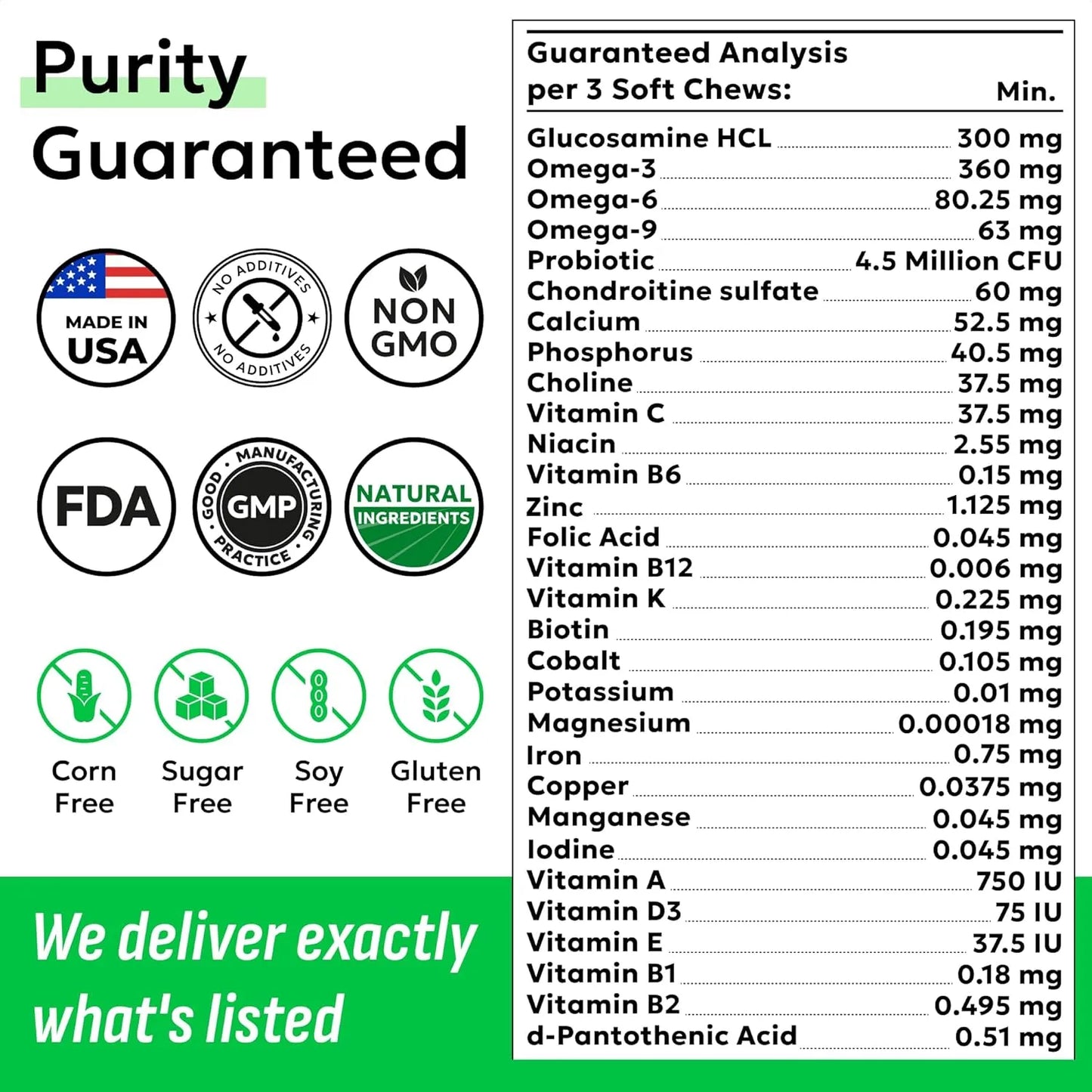Golosinas Masticables Multivitamínicas Para Perros Con Glucosamina Condroitina Y Omega