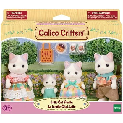 Calico Critters Latte Cat Family Sylvanian Amigos Peluches Para Niños Creatividad Y Diversión