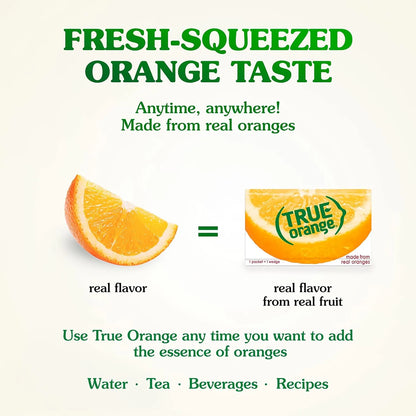 True Orange Potenciador De Agua 500 Sobres Sabor Naranja Natural Sin Calorias