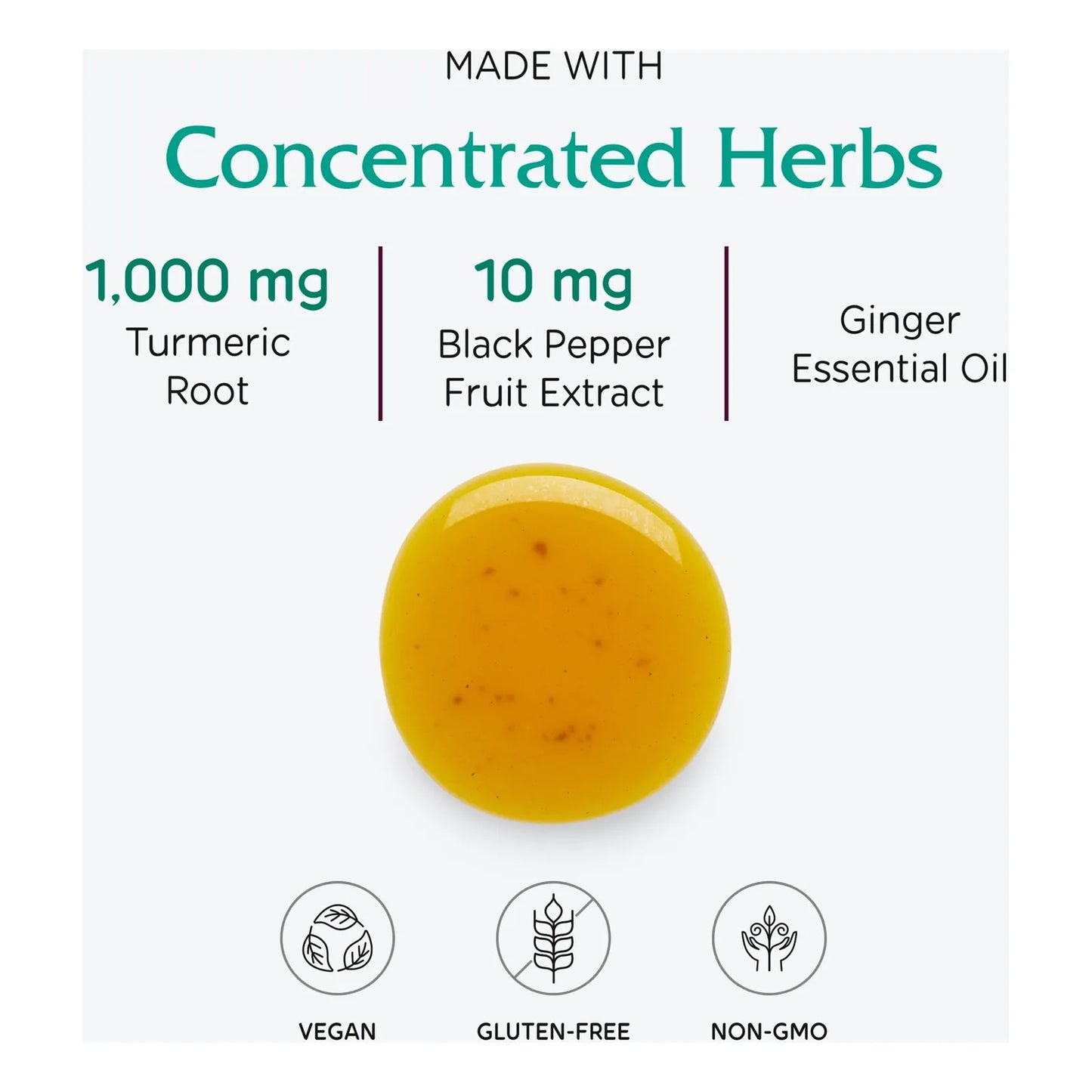 Tónico Líquido De Cúrcuma Con Curcumina 1000 Mg Pimienta Negra Y Jengibre