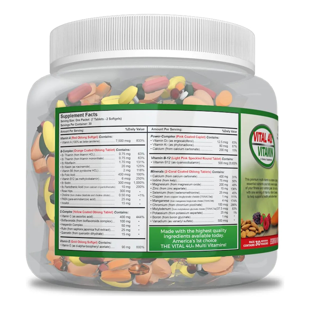 Multivitaminico Diario Vitamin Essentials Apoyo Inmunologico Y Energia 30 Porciones