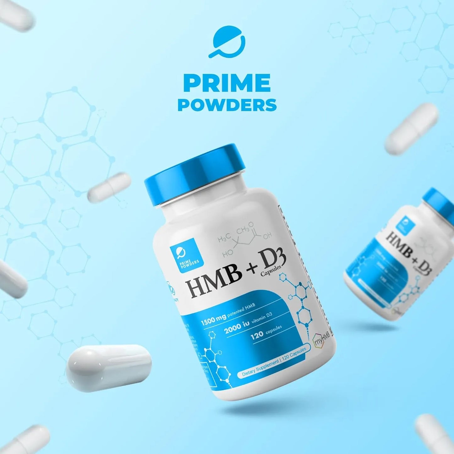 Suplemento HMB Y Vitamina D3 1500 Mg Conserva Músculo Magro Fórmula Clínica