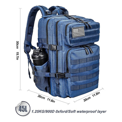 Lhi Mochila Tactica Militar 45L Resistente Al Agua Sistema Molle
