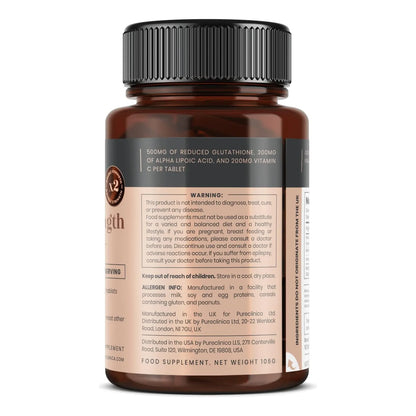 Glutatión 1000 Mg 240 Tabletas 500 Mg Glutatión 300 Mg Ácido