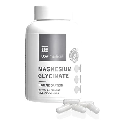 Glicinato De Magnesio Alta Absorción 60 Cápsulas Sueño Profundo Relajación