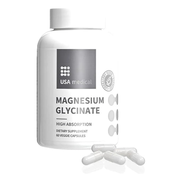 Glicinato De Magnesio Alta Absorción 60 Cápsulas Sueño Profundo Relajación