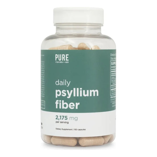 Fibra De Cáscara De Psyllium Para Mujeres 2175 Mg 150 Cápsulas Salud Digestiva
