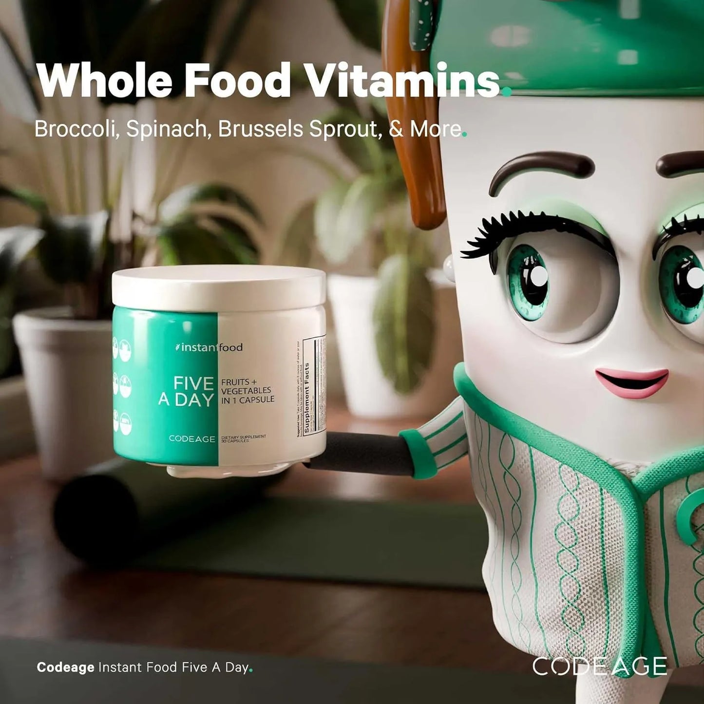 Capsulas De Frutas Y Verduras Integra 15 Variedades En Una Suplemento Nutricional