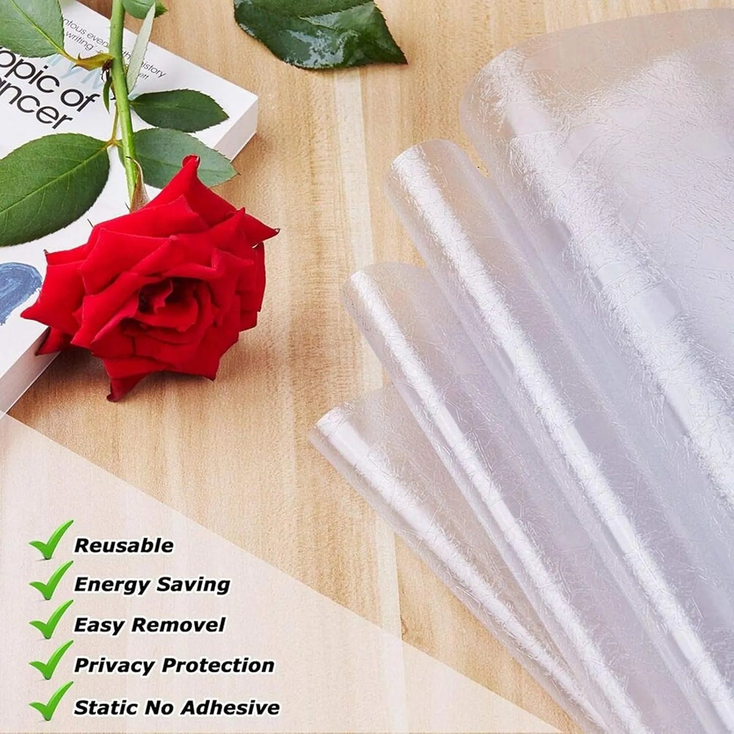 Película Decorativa Lemon Cloud Para Ventanas Privacidad UV 3D