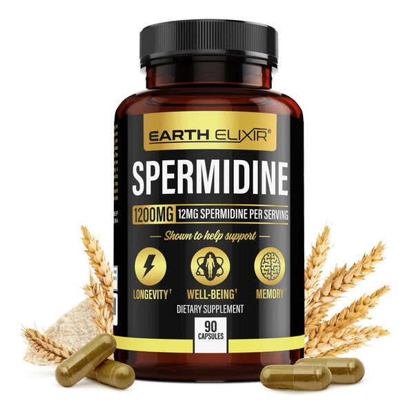 Espermidina Pura 1200 Mg 90 Capsulas Extracto Germen Trigo Vegano