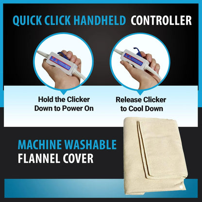 Almohadilla Térmica Médica Thermotech Calor Húmedo Automático Alivia Dolor Espalda Y Músculos