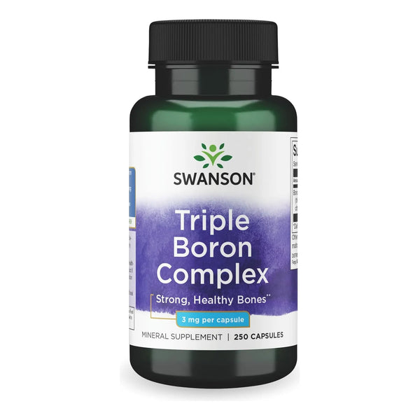 Swanson Complejo Triple De Boro 250 Capsulas Salud Osea Y Articular