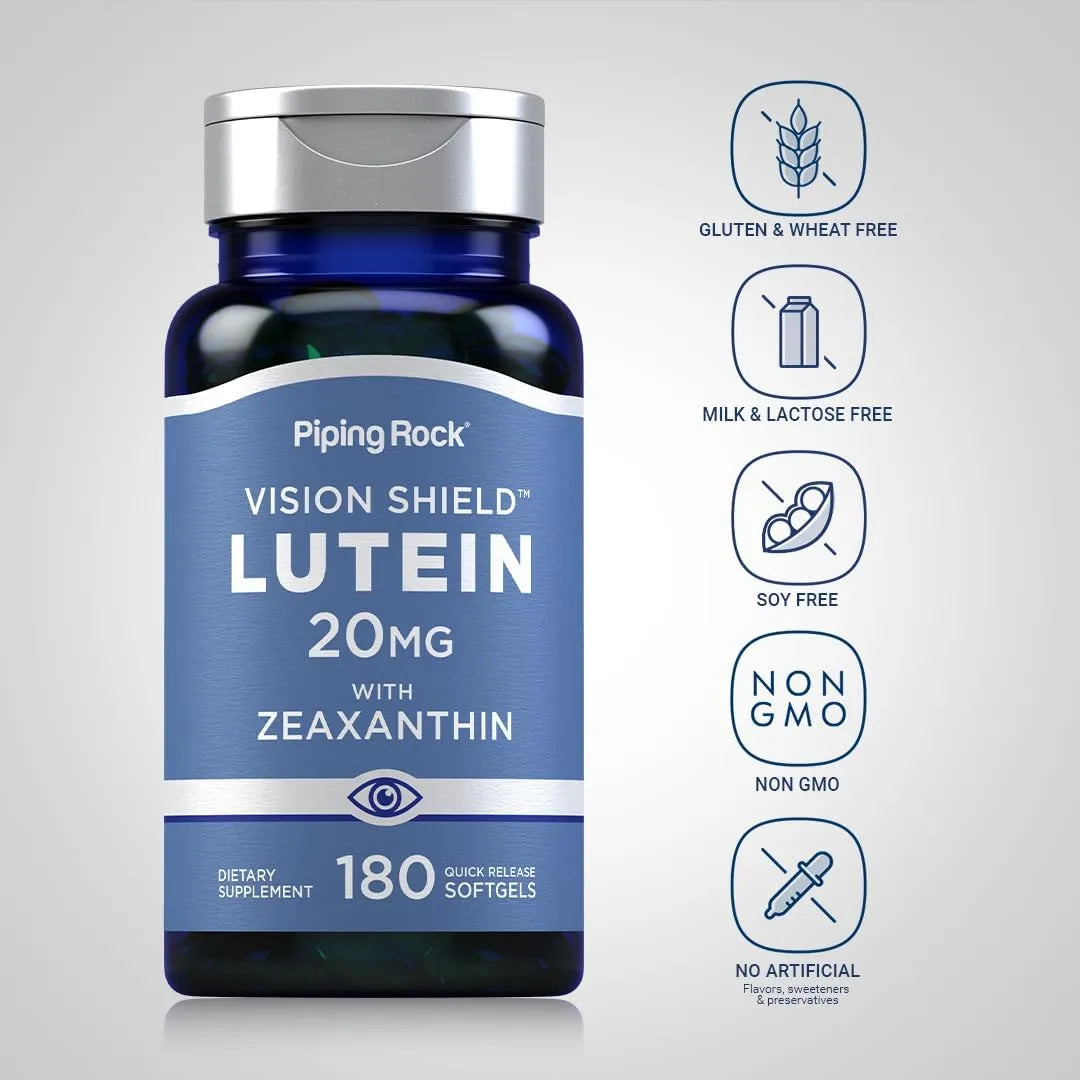 Suplemento De Luteína Y Zeaxantina 20 Mg 180 Cápsulas Blandas Protección Ocular