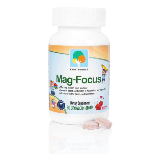 Tabletas Masticables De Magnesio Con Sabor A Fresa Natural Para Niños 90 Unidades