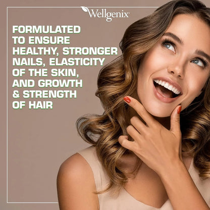 Purvana Vitamina Cabello Piel Uñas 2500 Mcg Biotina Acido Folico Dmae Usa