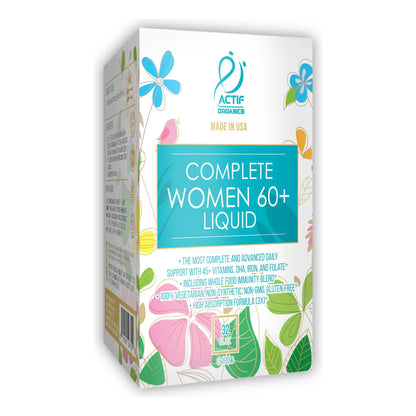 Multivitamínico Líquido Para Mujeres Mayores 60 Años Con 45 Nutrientes