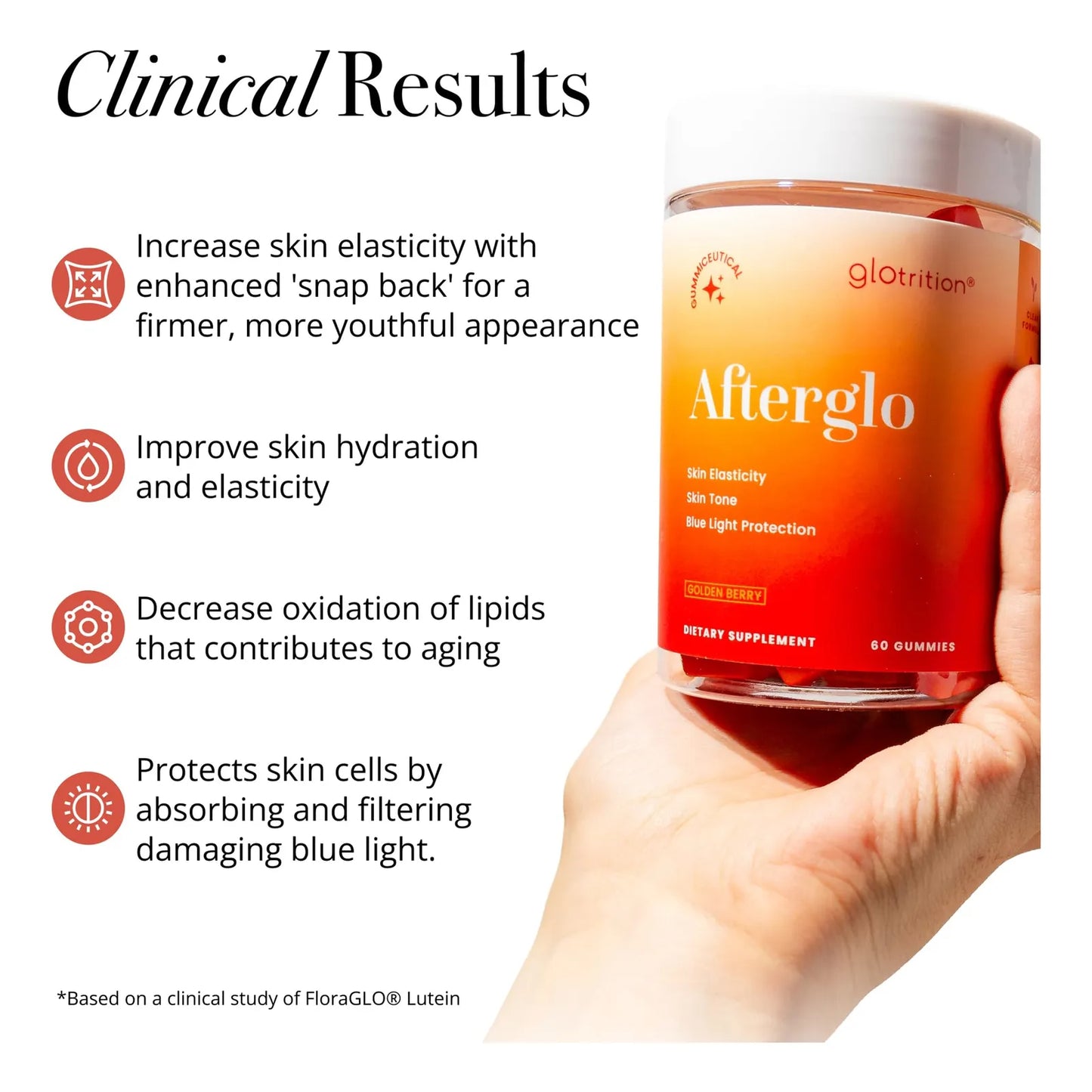 Gomitas Afterglo Suplemento De Belleza Con Vitaminas A C E Para Piel Radiante 60 Gomitas