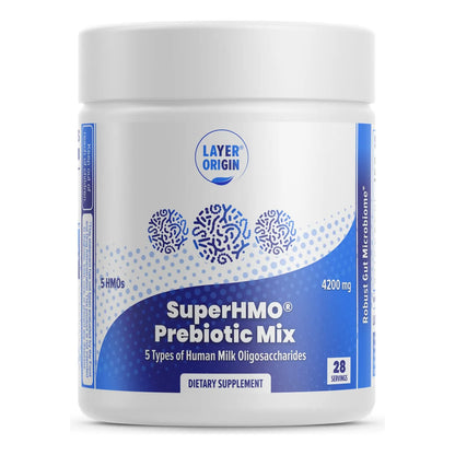 Mezcla Prebiótica SuperHMO Con 5 HMO Para Salud Intestinal Y Digestión Polvo 28 Porciones