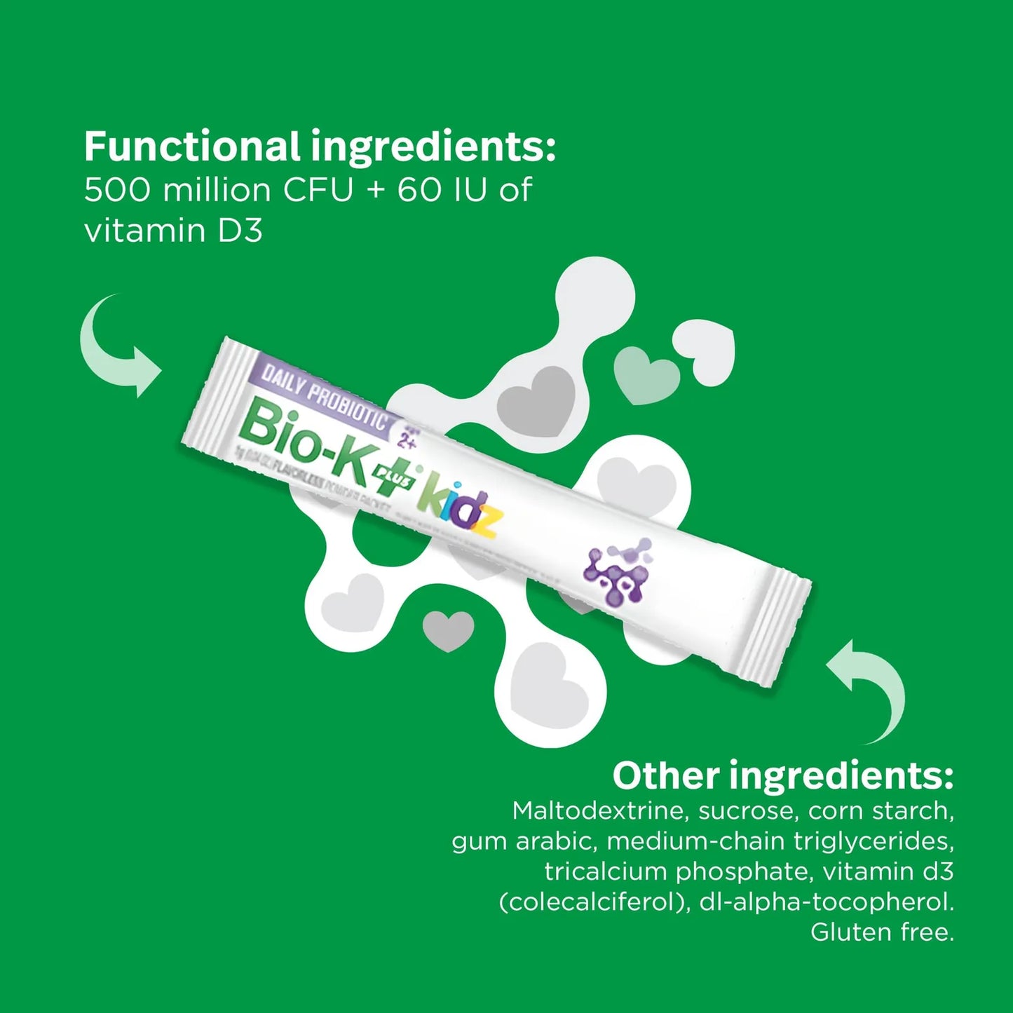 Bio K+ Probiótico Vegano Diario Para Niños Con Vitamina D3 28 Sobres
