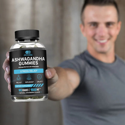 Gomitas De Ashwagandha 1500 Mg Alivio Del Estrés Apoyo Inmunológico Veganas