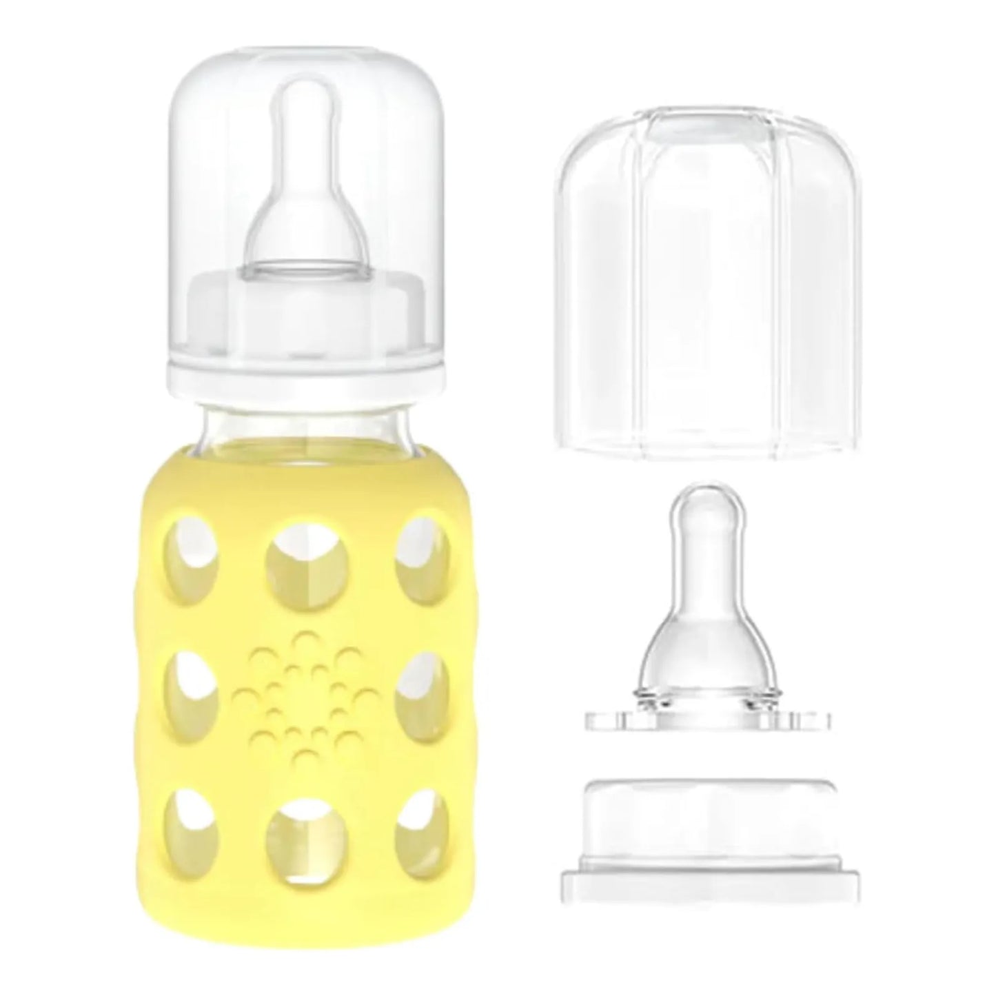 Biberones De Vidrio 120 Ml Con Proteccion De Silicona Lifefactory Paquete De 2