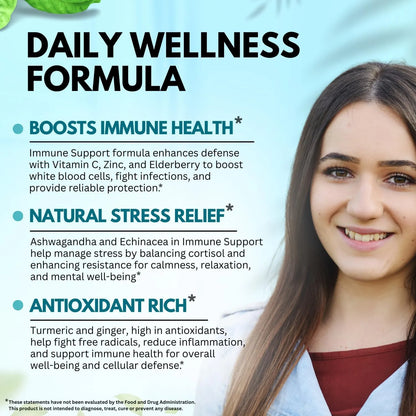 Suplemento Inmunologico Sauco 8 En 1 Con Equinacea Vitamina C Zinc Vitamina D