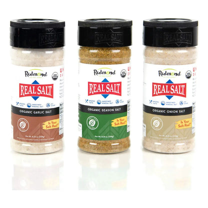 Sal Marina Natural Redmond 234g Con Ajo Sin Gluten Condimento Saludable