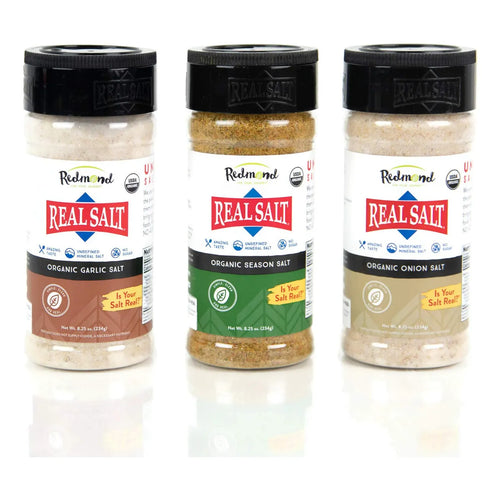 Sal Marina Natural Redmond 234g Con Ajo Sin Gluten Condimento Saludable