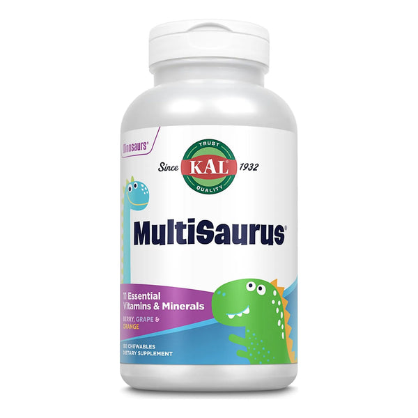 MultiSaurus Multivitaminas Masticables Para Niños 11 Vitaminas Y Minerales Sabores Naturales 180 Unidades