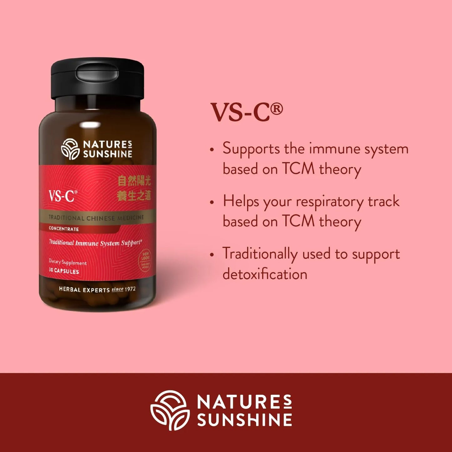 Concentrado TCM VS C 30 Capsulas Refuerzo Inmunologico Natural Natures Sunshine