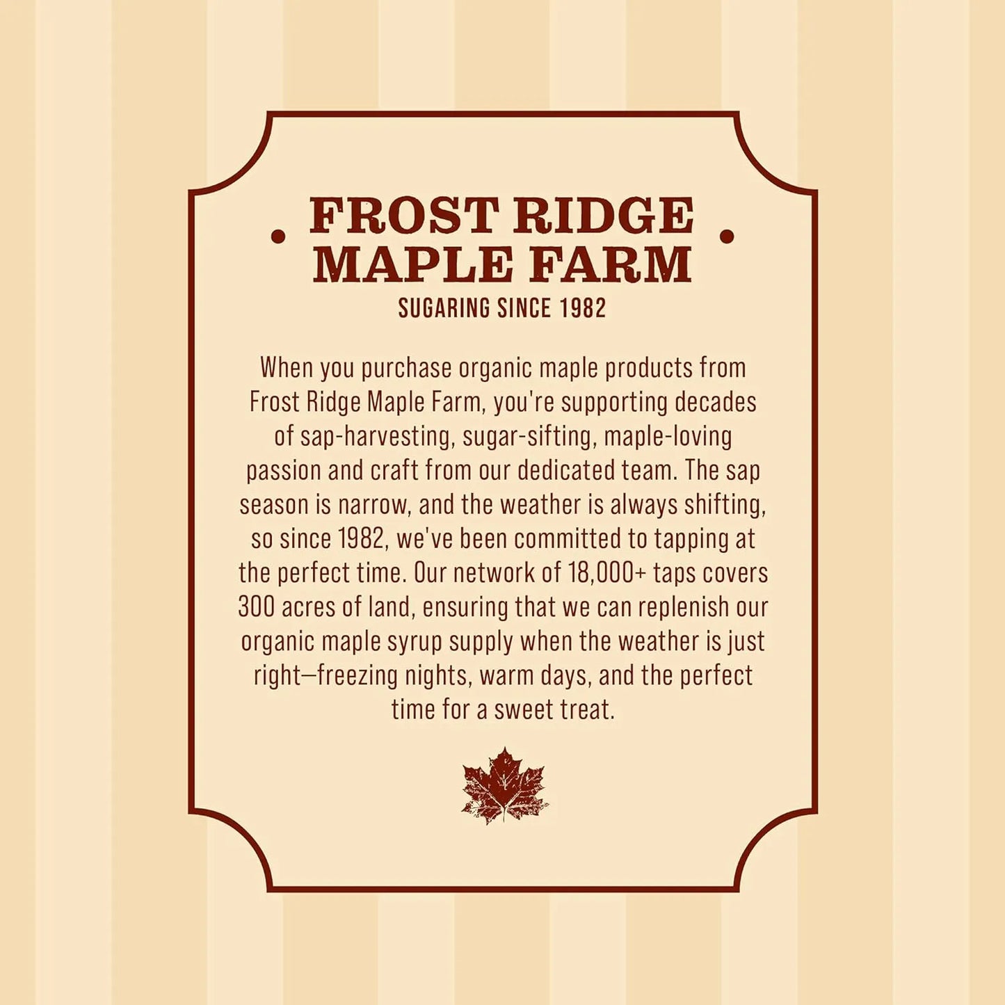 Jarabe De Arce Orgánico Grado A Oscuro Robust Frost Ridge Maple Farm Medio Galón