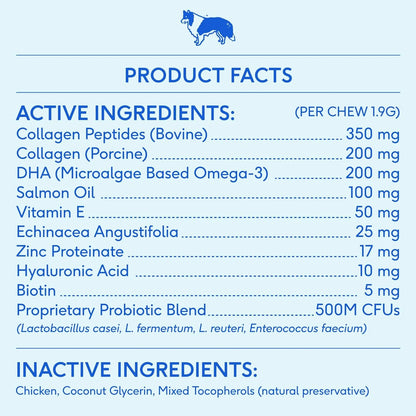 Masticables Omega Para Piel Y Pelaje Perro Saludable Brillan Importaciones Gold