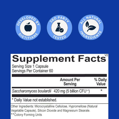 Probiótico Booster Salud Intestinal 5 Mil Millones UFC Saccharomyces Boulardii Cápsulas 30 Porciones