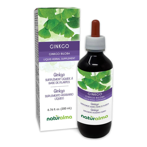 Tintura Ginkgo Biloba Naturalma Extracto Líquido 200 Ml Sin Alcohol Vegano