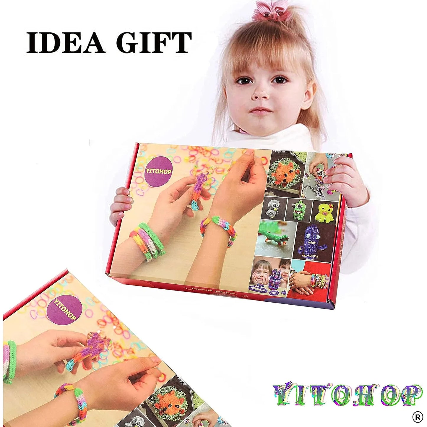 Kit Fabricacion Bisuteria 12000 Piezas YITOHOP Manualidades Niños