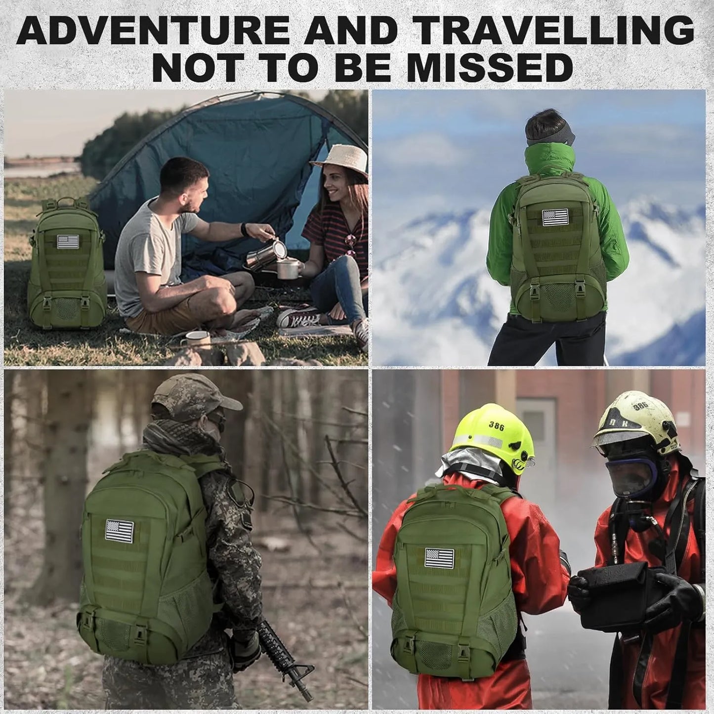 Jueachy Mochila Táctica Hombre Militar Molle Impermeable 30L