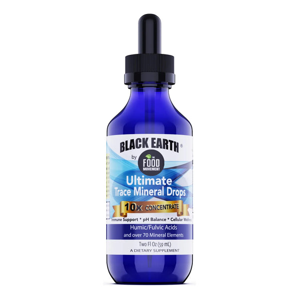 Black Earth Ultimate Trace Minerals 10X Potencia Con Acido Fulvico Y Humico Vegano Sin OMG