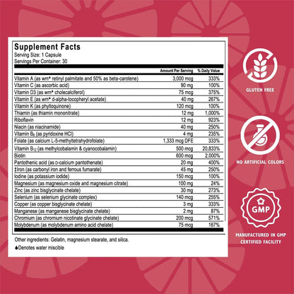 Multivitaminico Bariatrico CelebrateOne 45 Mg Hierro 30 Capsulas Suplemento Postcirugia